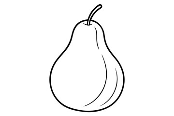 Fruit Line Art Vector – Minimalist Clipart, Logo Icon, and Illustration on White Background