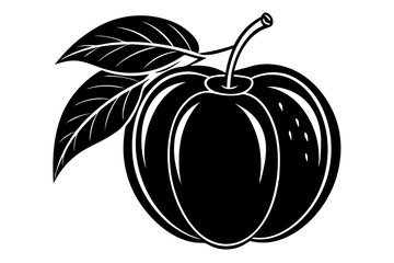 Fruit Line Art Vector – Minimalist Clipart, Logo Icon, and Illustration on White Background