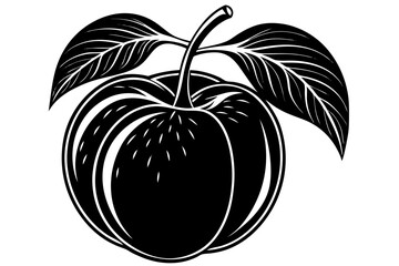 Fruit Line Art Vector – Minimalist Clipart, Logo Icon, and Illustration on White Background