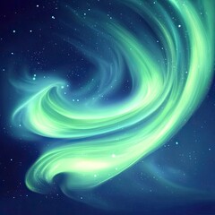 Fototapeta premium Celestial Swirl Aurora Borealis Dance in Night Sky.