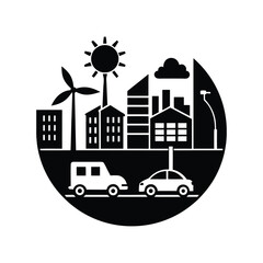 Sustainable Cityscape Eco-Friendly Urban Design and Renewable Energy Solutions