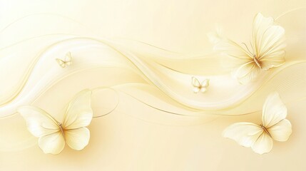 Soft butterflies on pastel