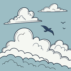 vector illustration of clouds