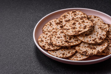 Matzah wheat bread for the Jewish holiday of passover. Kosher matzo bread