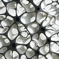 lighting Abstract pattern created by the shadows of stylized neuron structures under clean