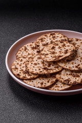 Matzah wheat bread for the Jewish holiday of passover. Kosher matzo bread