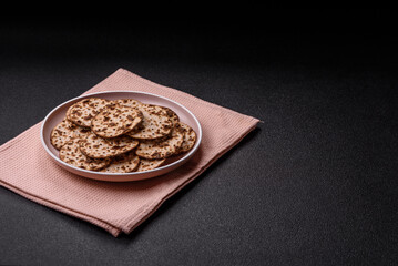 Matzah wheat bread for the Jewish holiday of passover. Kosher matzo bread