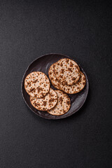 Matzah wheat bread for the Jewish holiday of passover. Kosher matzo bread