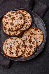 Matzah wheat bread for the Jewish holiday of passover. Kosher matzo bread