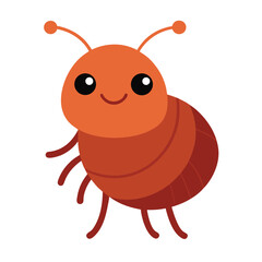 Cute cartoon ant insect vector illustration for kids and educational resources