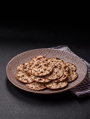 Matzah wheat bread for the Jewish holiday of passover. Kosher matzo bread