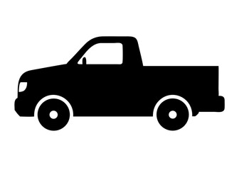 Fototapeta premium pickup truck silhouette vector on transparent background for web and graphic design
