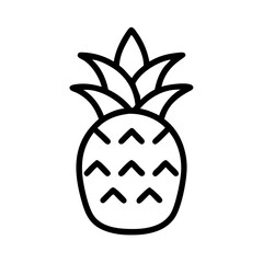 pineapple fruit vector art on transparent background for web and graphic design