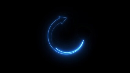 Naklejka premium Loading circle arrow update restore icon