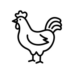 rooster farm animal vector on transparent background for web and graphic design