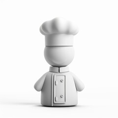 Simplified chef icon, rendered in a light gray tone.