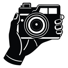 Vintage Camera in Hand Photography, Retro, Classic