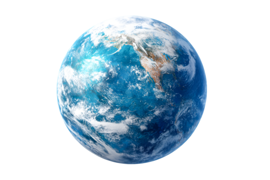 Stunning Blue Planet Earth View from Space Majestic Globe Showing Continents and Oceans