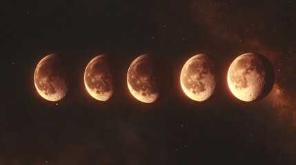Lunar phases in cosmic night