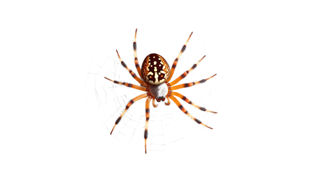 Closeup of a spider on its web intricate details arachnid insect nature wildlife creepy