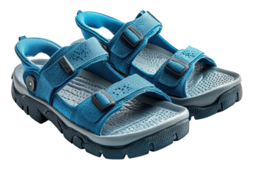 Cool blue summer sandals perfect for adventure with durable soles and adjustable straps White