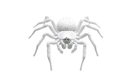 Fototapeta premium Detailed White Spider on Black Background HighResolution Arachnid Image for Nature Science