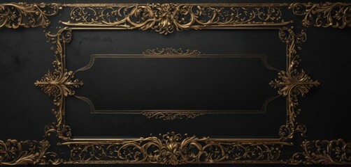 Black gold ornate VIP invitation background, shimmering texture,  pattern,  texture