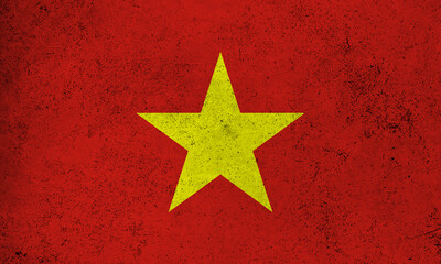 Flag Vietnam grunge texture
