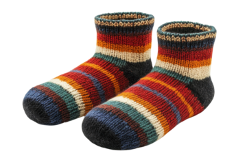 Warm cozy striped wool socks perfect for cold weather soft knit texture vibrant colors comfy