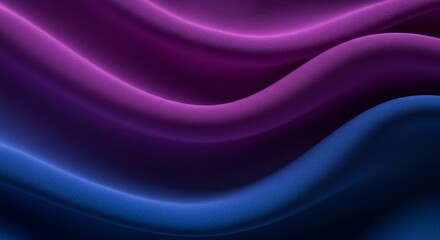 Obraz premium Abstract Purple and Blue Waves - Smooth, flowing waves of purple and blue create an abstract background . Ideal for design projects needing a modern and elegant feel