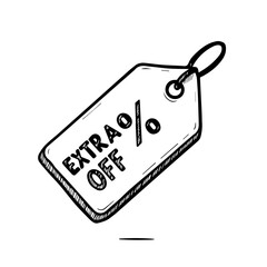 Sale Tag Showing Extra Percentage Off  