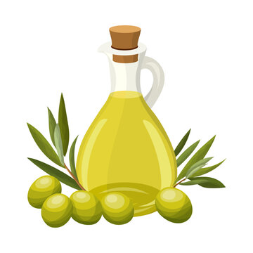 olive oil bottle with olives clip art preview
