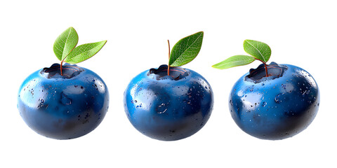 Pack of Fresh Blueberries Against Transparent Background for Food Packaging, Fruit Branding, or Nutrition Design Projects