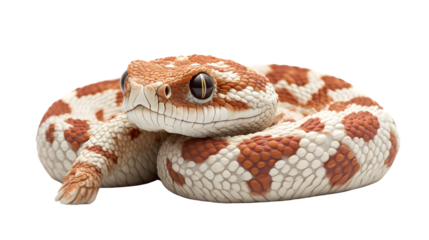 Coiled Serpent with Intricate Patterns and Vibrant Colors Ideal for Nature and Wildlife Themes