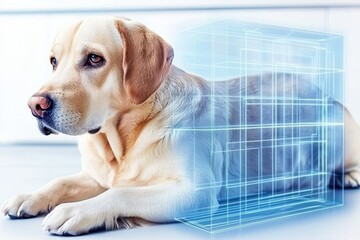 Fototapeta na wymiar Innovative robotic pets enhance smart living space modern home digital art indoor environment futuristic approach