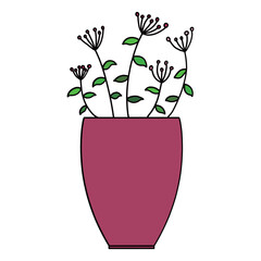 A pot with a plant in it