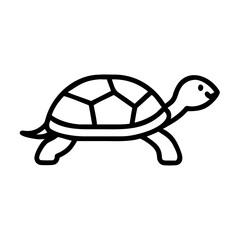 tortoise side view vector on transparent background for web and graphic design