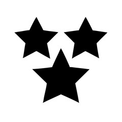 trio of stars silhouette design on transparent background for web and graphic design