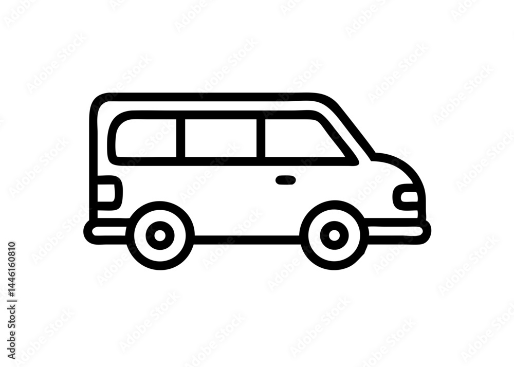 Poster van vehicle vector on transparent background for web and graphic design