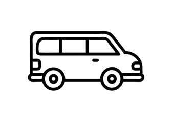 van vehicle vector on transparent background for web and graphic design
