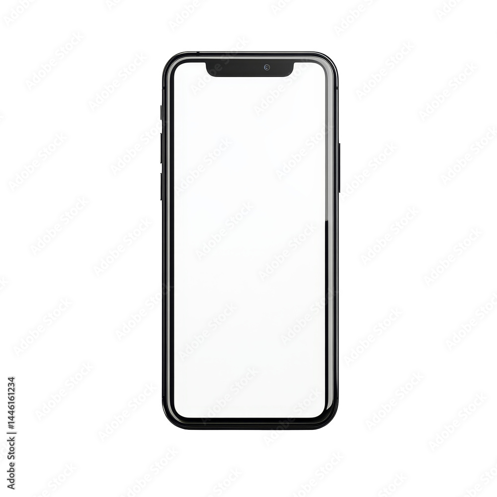 Aufkleber modern smartphone displayed on a clean transparent background highlighting its sleek design and mini