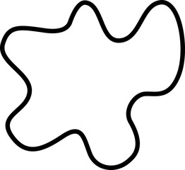 Soft, flowing curves creating a balanced and irregular contour.