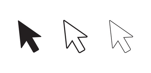 Computer mouse click cursor arrow icons set and loading icons. Set of Hand Cursor icons click and Cursor icons click. Vector design