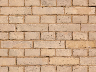 Part of a wall made of light bricks