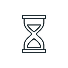 Hourglass representing time passing in a minimalist style  