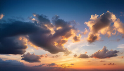 Fototapeta premium sunset sky with clouds