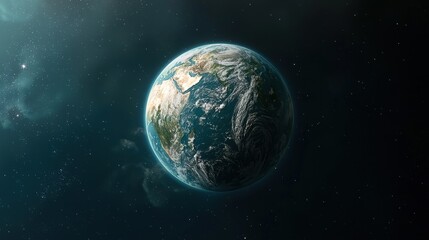 Serene earth a stunning view of our planet from space