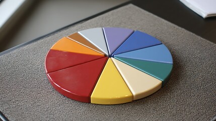 Obraz premium Diversified portfolio strategy with pie chart for investor management 