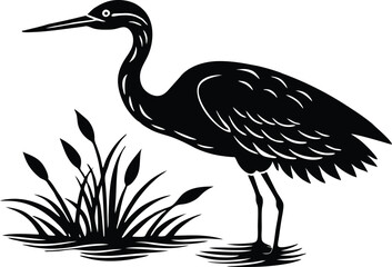 Wading Bird Silhouette