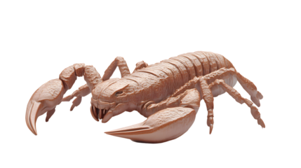 Detailed 3D Model of a Mythical Creature with Claws and Segmented Body Perfect for Fantasy Art